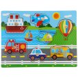 Dřevěné puzzle Doprava