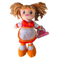 Látková panenka 33 cm Oranžová
