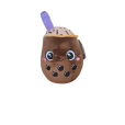 Plyšový Bubble Tea 17 cm Tmavě Hnědá