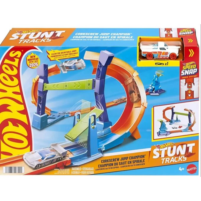 Hot Wheels - Závodní dráha Corkscrew Jump Champion