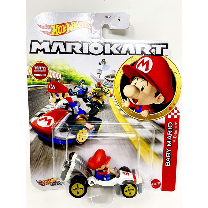 Hot Wheels - Super Mario autíčko Baby Mario