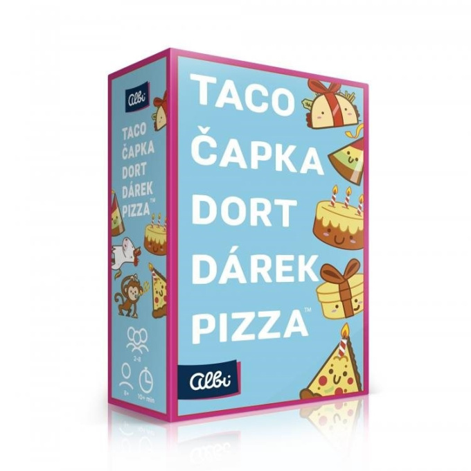 Hra – Taco, čepička, dort, dáreček, pizza