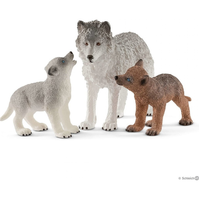 Schleich - Vlčí štěňata s matkou 42472