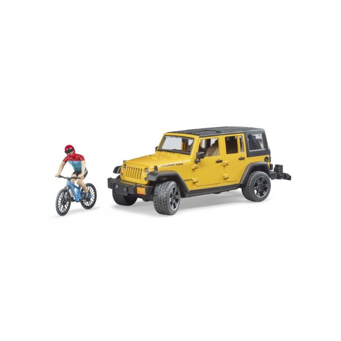 Bruder - Wrangler Rubicon s cyklistou