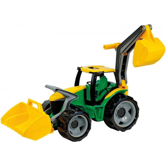 Traktor s lžící a bagrem