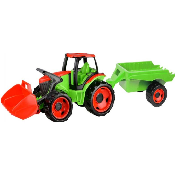 Giga Traktor s vlečkou a lžící