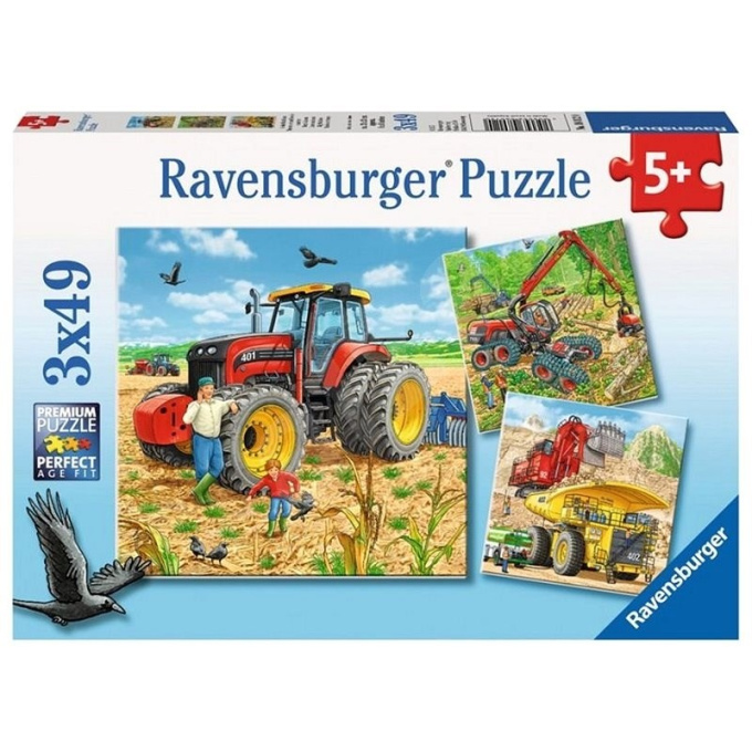 Puzzle 3x49 - Zemědělské stroje