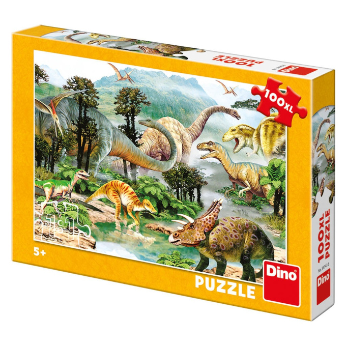 Puzzle 100 XL – Život dinosaurů