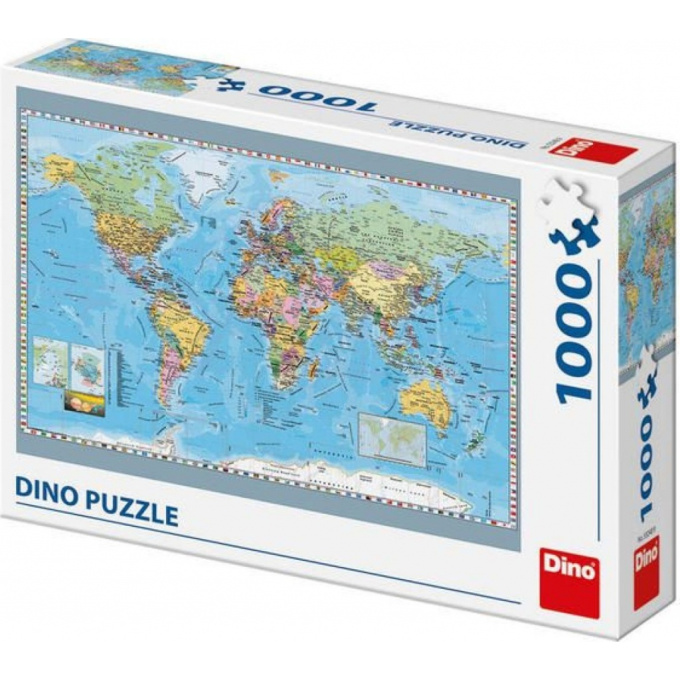 Puzzle 1000 - Mapa světa