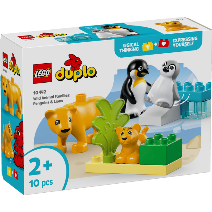 10442 Lego Duplo – Rodinky divokých zvířat: Tučňáci a lvi