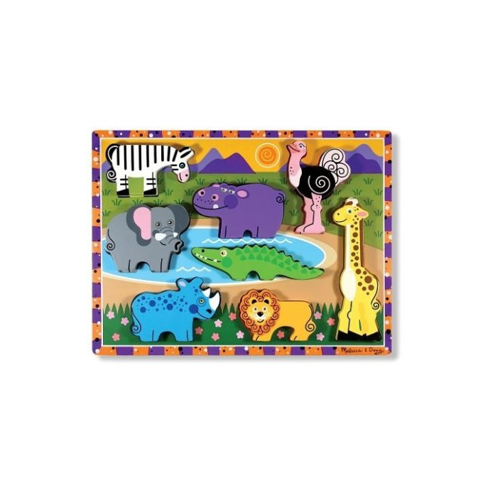 Dřevěné puzzle – Divoká zvířátka