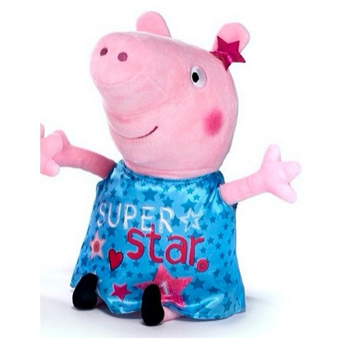 Peppa Pig – Plyšová postavička 32 cm Tyrkysová