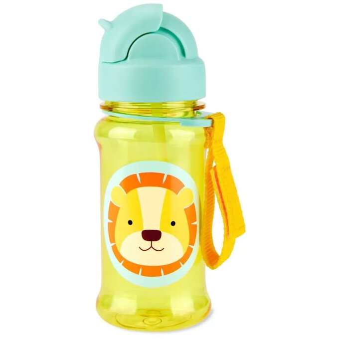 Láhev s brčkem – Lev 355 ml