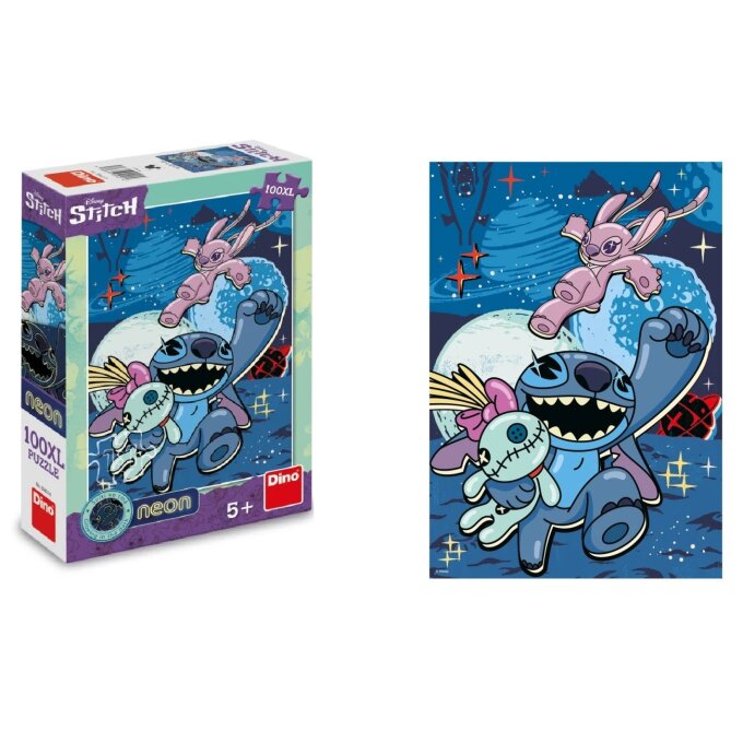 Puzzle 100 XL - Stitch neon