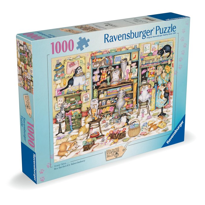 Puzzle 1000 - Kočičí šicí dílna