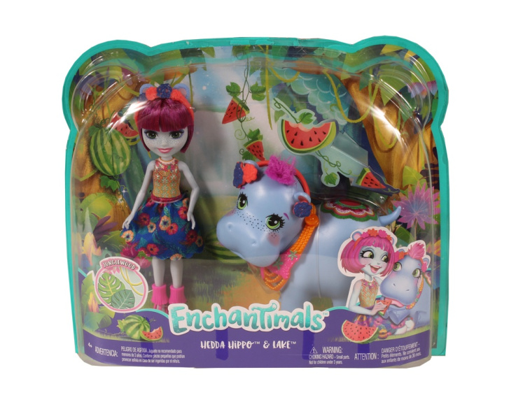 Enchantimals - Panenka se zvířátkem Hedda Hippo & Lake