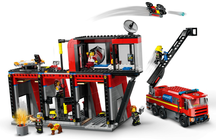 60414 Lego City – Hasičská stanice s hasičským vozidlem