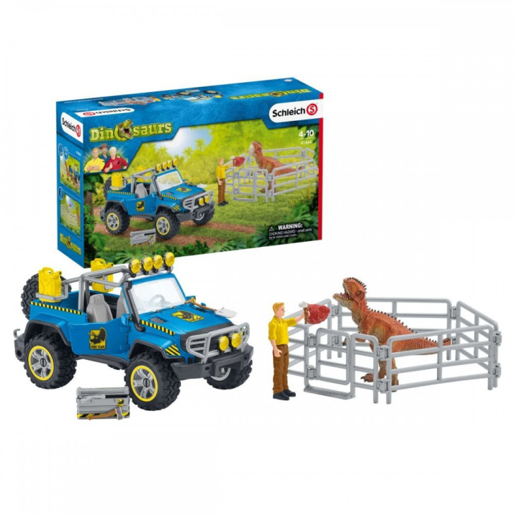 Schleich Dinosaurs – Terénní auto s výběhem pro dinosaura 41464