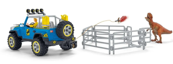 Schleich Dinosaurs – Terénní auto s výběhem pro dinosaura 41464