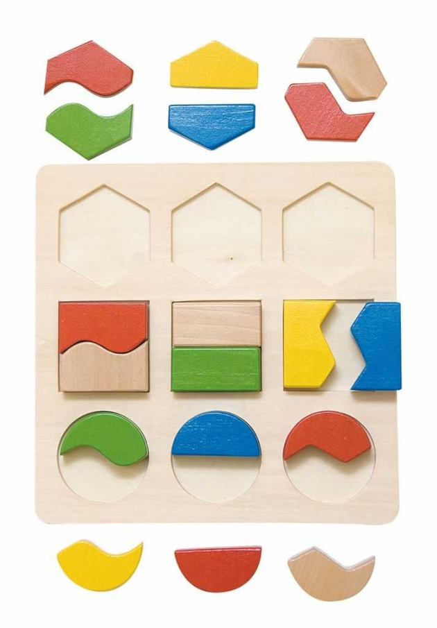 Woody – Dřevěná deska s geometrickými tvary