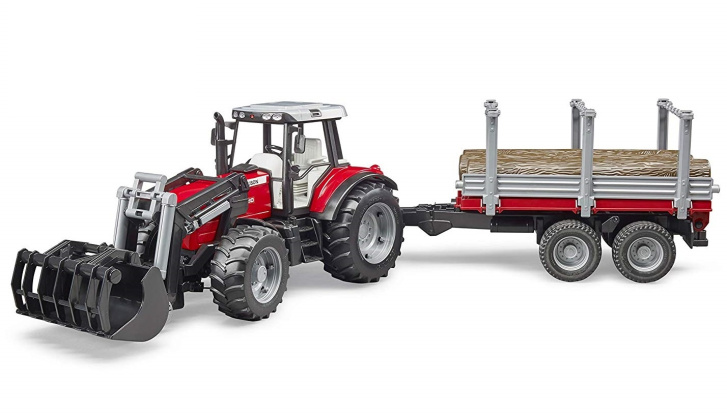 Bruder - Traktor s nakladačem a přívěsem