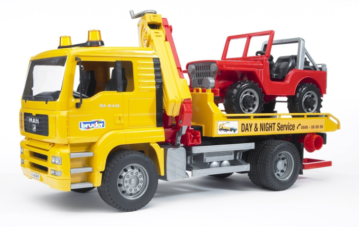 Bruder - MAN TGA odtahovka + Jeep