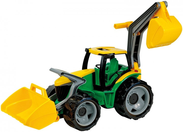 Traktor s lžící a bagrem
