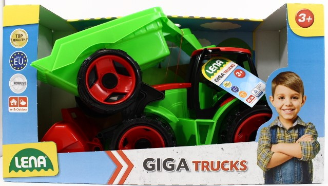 Giga Traktor s vlečkou a lžící