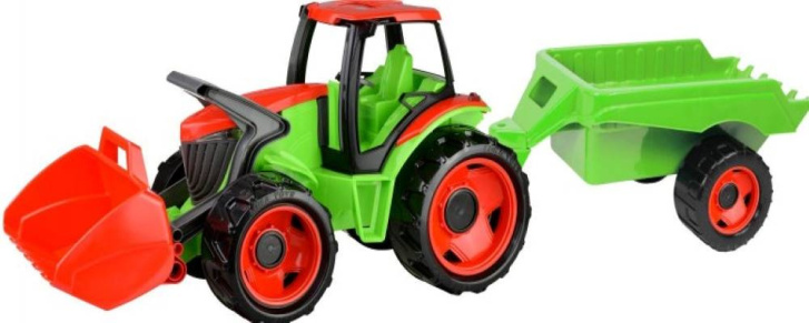 Giga Traktor s vlečkou a lžící