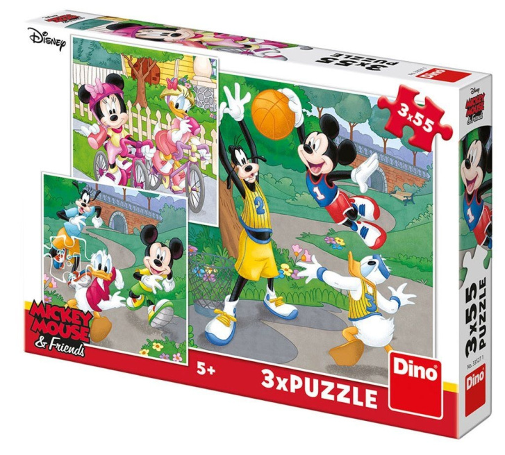 Puzzle 3x55 – Mickey Mouse a přátelé