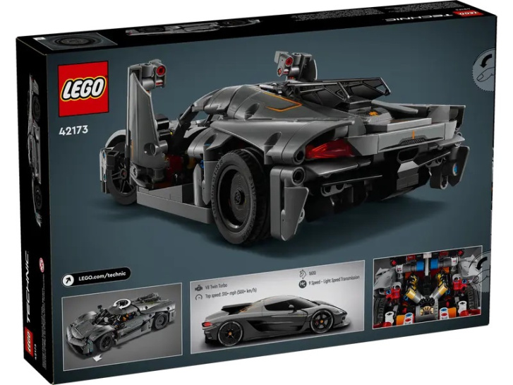 42173 Lego Technic – Šedé hyperauto Koenigsegg Jesko Absolut