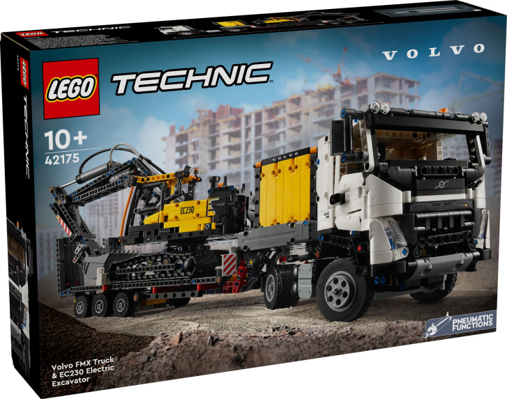 42175 Lego Technic – Nákladní auto Volvo FMX a elektrický bagr Volvo EC230