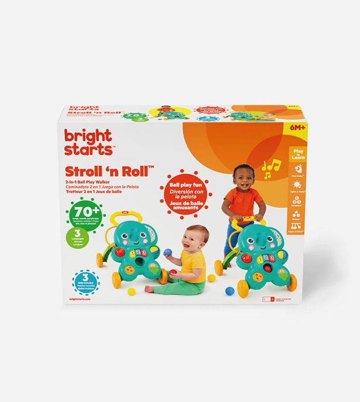 Bright Starts – Chodítko s aktivitami 2v1 slon