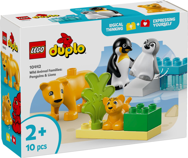 10442 Lego Duplo – Rodinky divokých zvířat: Tučňáci a lvi