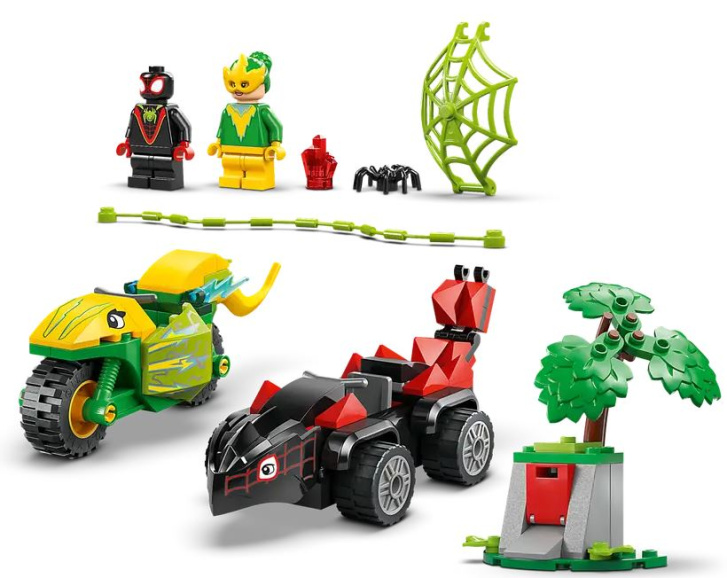 11198 Lego Marvel – Spin, Electro a honička s dinosauřím vozidlem
