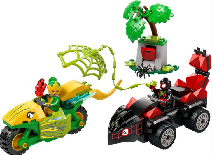 11198 Lego Marvel – Spin, Electro a honička s dinosauřím vozidlem