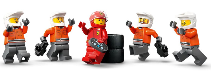 60443 Lego City – Zastávka v boxech F1® a personál s vozem Ferrari