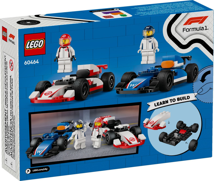 60464 Lego City – Závodní vozy F1® Williams Racing a Haas F1®