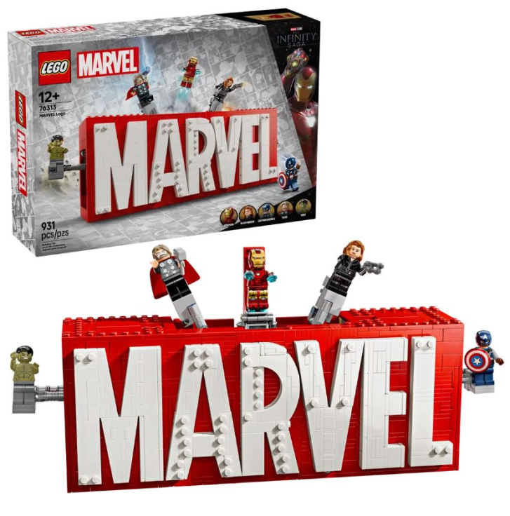 76313 Lego Marvel – Logo Marvel a mini figurky