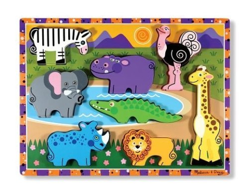 Dřevěné puzzle – Divoká zvířátka