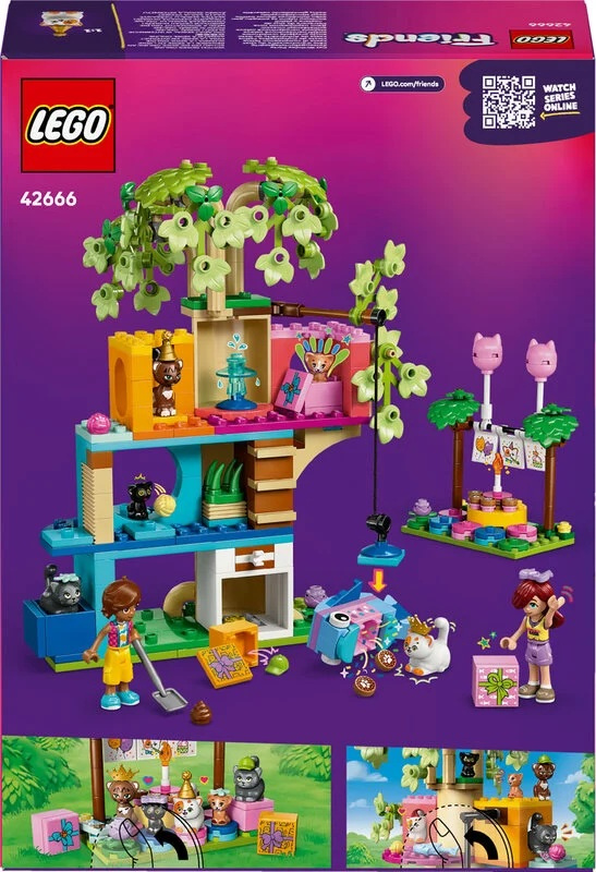 42666 Lego Friends - Kočičí narozeninová oslava a domeček na stromě