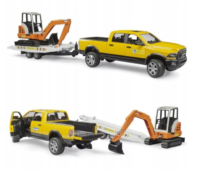 Bruder - Terénní auto RAM s rypadlem