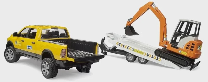 Bruder - Terénní auto RAM s rypadlem