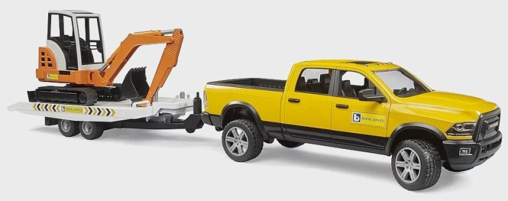 Bruder - Terénní auto RAM s rypadlem