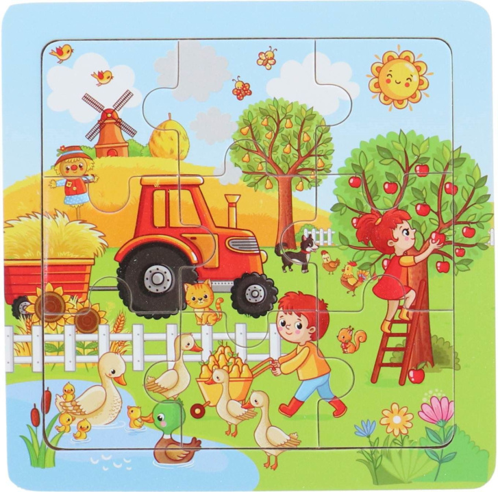 Dřevěné puzzle 9 ks