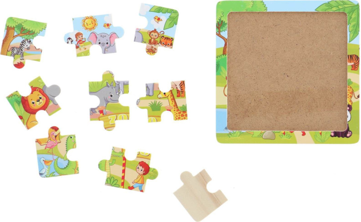 Dřevěné puzzle 9 ks