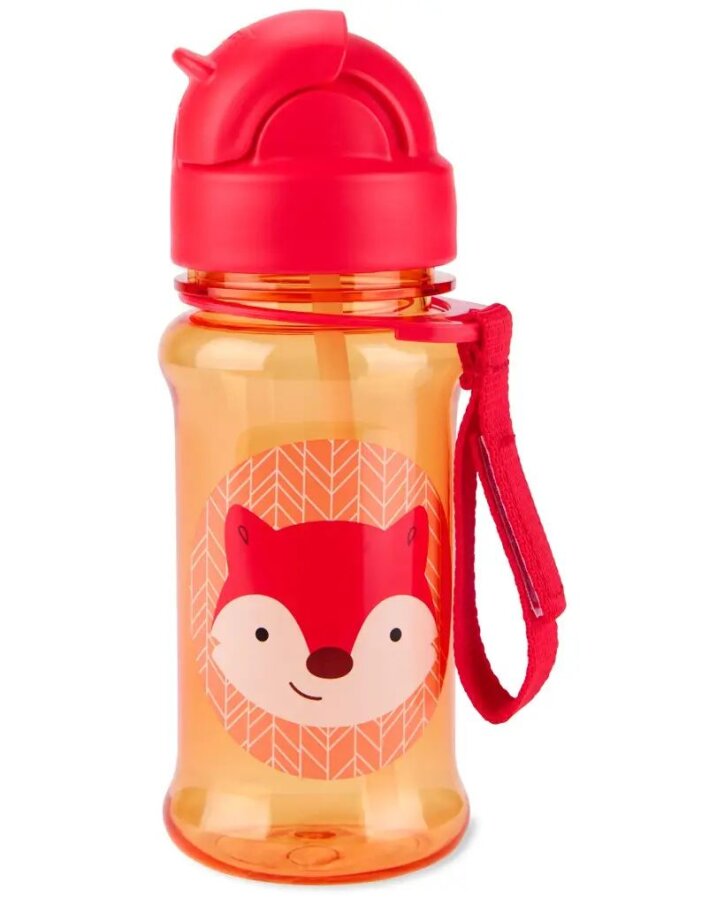 Láhev s brčkem – Liška 355 ml