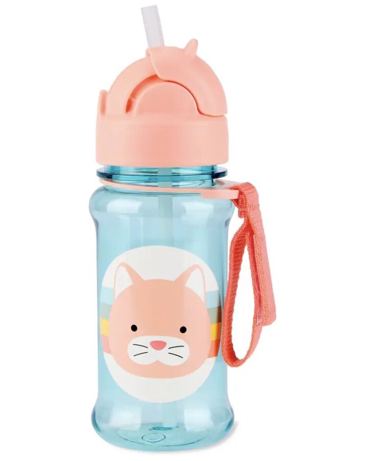 Láhev s brčkem – Kočka 355 ml
