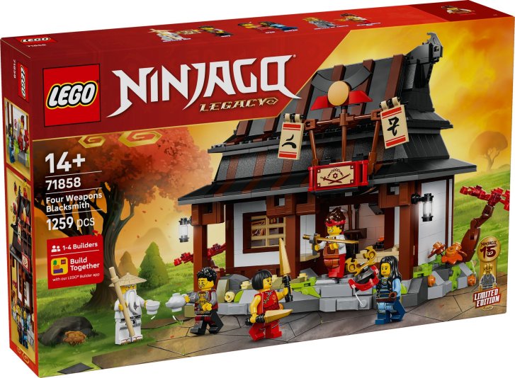 71858 Lego Ninjago – Kovárna Čtyři zbraně: 15 let NINJAGO