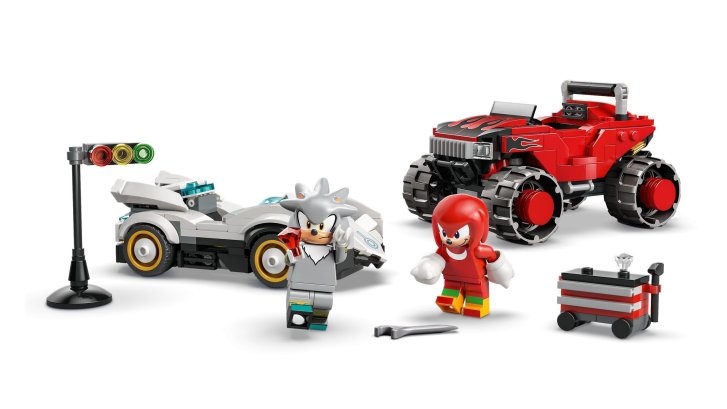 77118 Lego Sonic The Hedgehog – Silver a jeho auto vs. Knuckles a jeho monster truck